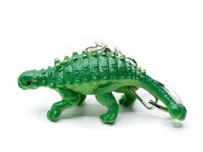 Ankylosaurus Schlüsselanhänger Schlüsselring Dinosaurier grün gelbe Beulen