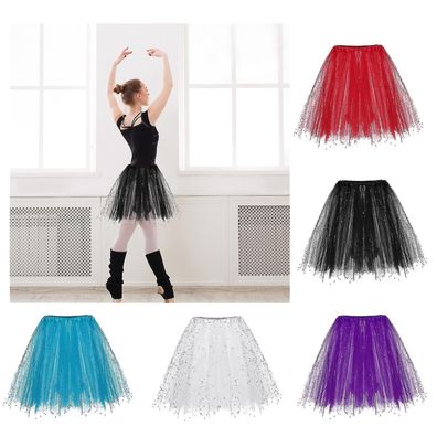 Women's Tutu Skirt Vintage Ballet Bubble Dance Skirts For Cosplay Party Layered