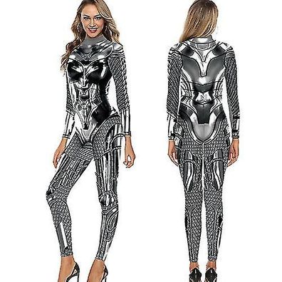 Womens Halloween 3d Printed Cosplay Costume Jumpsuit Bodycon Outfit