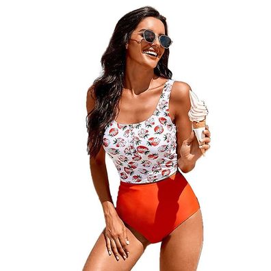 Womens Swimsuit Top And Skort Bottom Set Bathing Suits