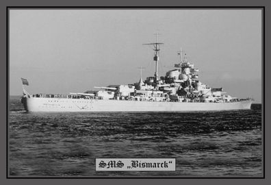 Top-Blechschild m. Kordel, 20 x 30 cm, SMS Bismarck, Marine, Schiff, neu & ovp