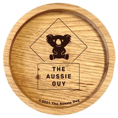 holzpost Untersetzer aus Eiche 'The Aussie Guy' 1 St