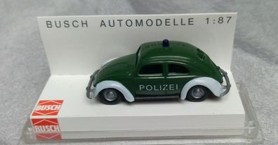 VW Käfer 1200, Brezelfenster, Polizei, Busch Modell