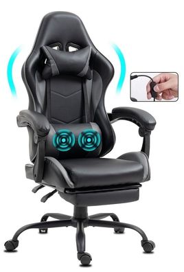 Delman Gaming Stuhl Bürostuhl Computerstuhl Massagefunktion Chef Sessel 0042