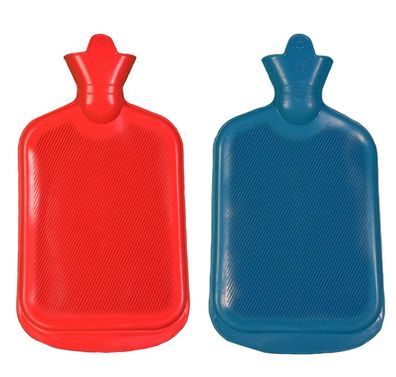 Wärmflasche Gummi mit Schraubverschluss, 2 Liter - verschiedene Farben