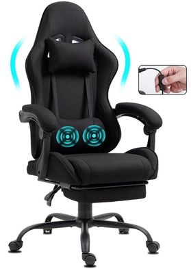 Gemani Stoff Gaming Stuhl Bürostuhl Computerstuhl Massagefunktion Chef Sessel 0040
