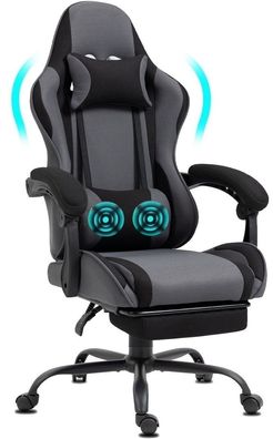 Gemani Stoff Gaming Stuhl Bürostuhl Computerstuhl Massagefunktion Chef Sessel 0040