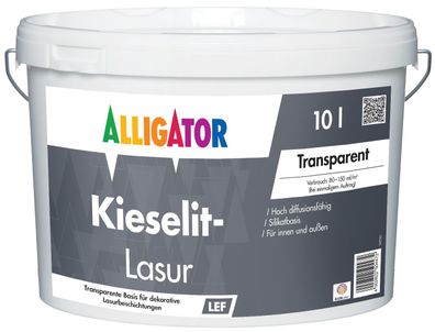 Alligator Kieselit-Lasur 10 Liter transparent