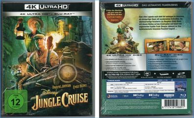 JUNGLE CRUISE Disney - 4K Ultra HD + Bluray - Dwayne Johnson - Emily Blunt