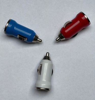 KFZ USB Ladegerät Zigarettenanzünder in 3 Farben
