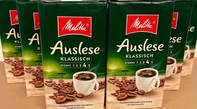 Melitta Kaffee gemahlen Stärke 4 Auslese Klassisch - 6 x 500g = 5,99 € pro Packung