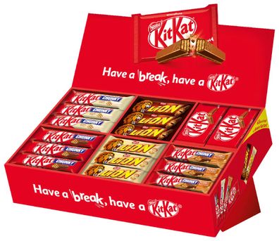 Nestlé KitKat und Lion Sortimentsbox 6 Sorten 68 Schokoriegel 2,8 kg