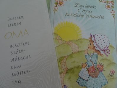 alte edle Grußkarten Der lieben OMA Sü Verlag