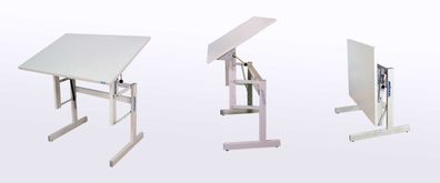 Steharbeitstisch Schreibtisch höhenverstellbar, Neigung verstellbar, 120x80 cm