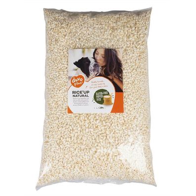 Duvo+ Rice Up Natural 1 kg Puffreis für Hunde | Reis für BARF oder Beifütterung