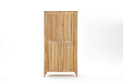 Kleiderschrank 2 Türen, Kernbuche massiv geölt, ca. 107 cm breit, 207 cm hoch