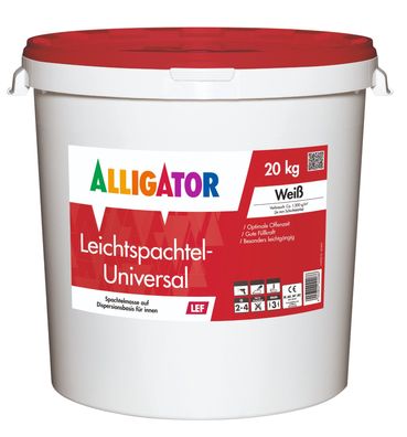 Alligator Leichtspachtel-Universal LEF 20 kg weiß