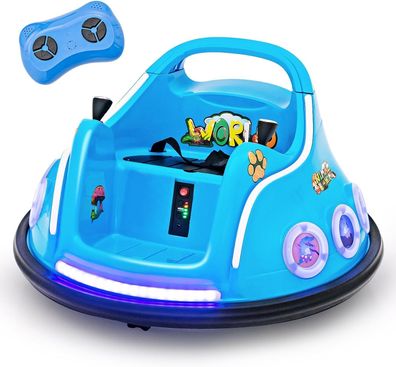 12V Kinder Autoscooter, Elektro Bumper Car mit Musik und Lichtern