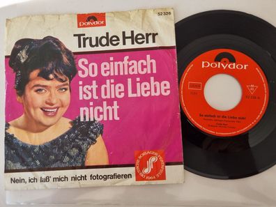 Trude Herr - So einfach ist die Liebe nicht 7'' Vinyl Germany