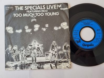 The Specials Live! Featuring Rico - Too much too young 7'' Vinyl Germany
