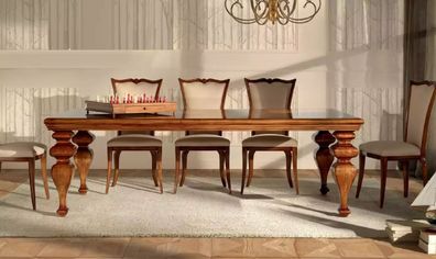 Esszimmer Garnitur Set Klassische Tisch 6x Stühle 7tlg Luxus Komplett