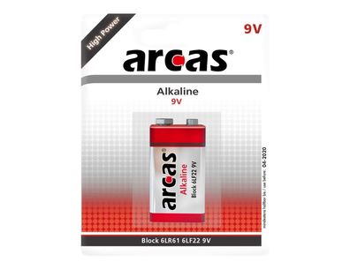 Block-Batterie Alkaline 9V, Typ 6LF22, 1er-Blister