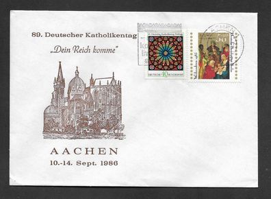 Umschlag BRD 89. Deutscher Katholikentag Dein Reich komme Aachen 1986