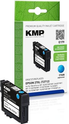 KMP E179 cyan Tintenpatrone ersetzt Epson WorkForce 27XL (T2712)