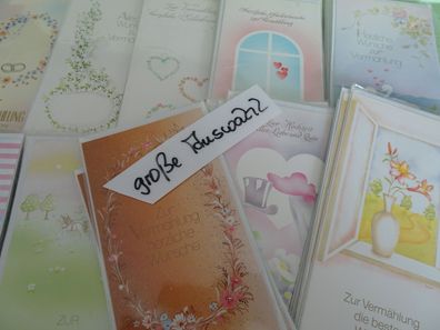 alte Grußkarten Zur Hochzeit Blumen Rosen Hochzeitskutsche Herzen Ringe.. Taunus Card