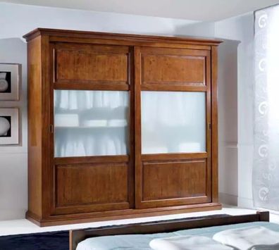 Schlafzimmer Möbel Italien Holzschrank Schrank Echtholz Kleiderschrank