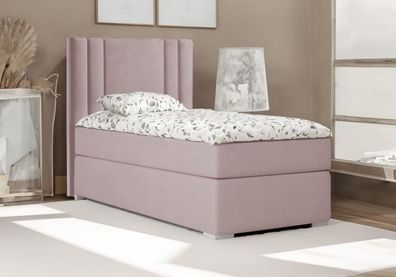 Bett Einzelbett Boxspringbett BEST MINI mit Bonell-Matratze + Bettkästen