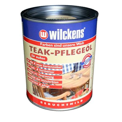 1 Liter Dose Wilckens Teak Pflege Öl in Teak oder farblos