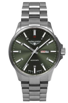 Bauhaus Aviation Herren-Fliegeruhr Automatik DayDate Titan 2866M-4