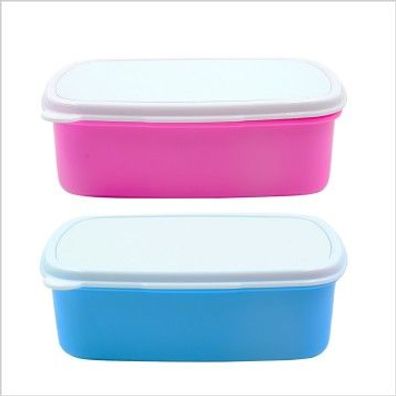 Lunch Box personalisiert / Foto / Name / Wunschtext / DIY / Blau und Pink / Schule
