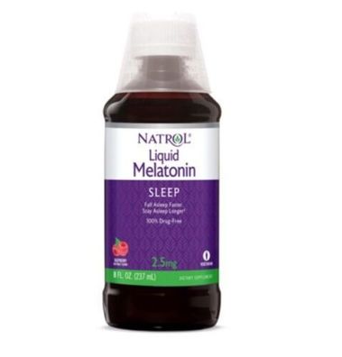 Natrol Liquid Sleep Support - Berry - 237 ml. (Gesunder Schlaf), hochdosiert