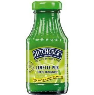 Hitchcock - 12er Pack Limettensaft Limette Pur 100% Direktsaft 0,2 Liter