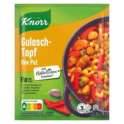 Knorr Fix One Pot Gulasch 46 g Beutel, 24er Pack ( 46g x 24)