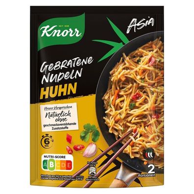 Knorr Asia Gebratene Nudeln Huhn 121 g Beutel, 10er Pack ( 121g x 10 )