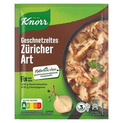 Knorr Fix Züricher Geschnetzeltes 54 g Beutel, 20er Pack (54g x 20)