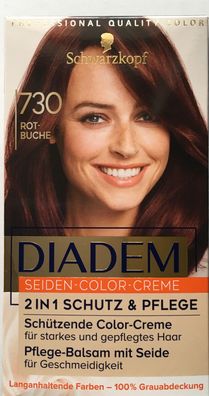 Schwarzkopf Diadem Seiden-Color-Creme 730 Rot Buche - 3 Packungen