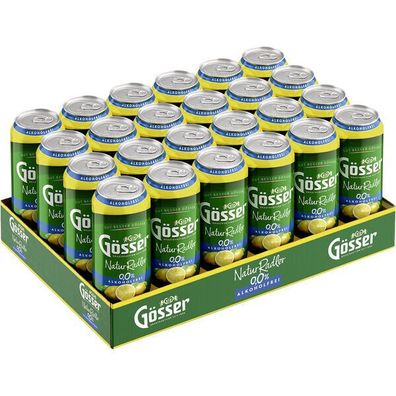 Gösser Natur Radler 24 Dosen a 0,5 Liter Alkoholfrei EINWEG PFAND