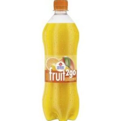 6x 0,75 L Franken Brunnen fruit2go Orange-Mango Einweg-Pfand