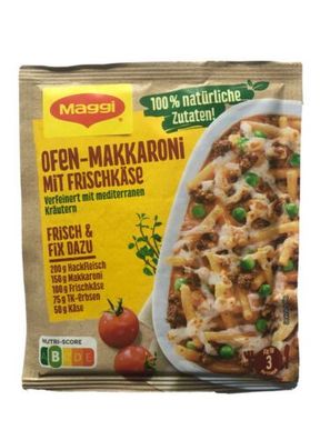 Maggi Fix für Ofen Makkaroni mit Frischkäse mediterranen Kräutern 39g