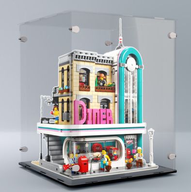 Acrylglas Vitrine Haube für Ihr LEGO Modell American Diner 10260