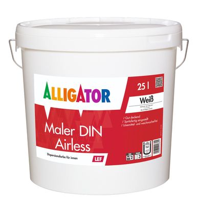 Alligator Maler DIN Airless LEF 25 Liter reinweiß RAL 9010
