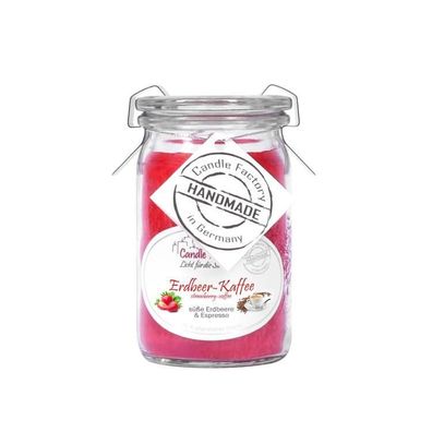 Candle Factory Baby-Jumbo Duftkerze im Weckglas, Erdbeer-Kaffee, 308-133 1 St