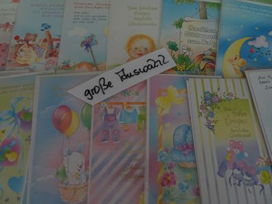 ältere Grußkarten Freco Taunus-Card ua Ereignis Baby Geburt ...