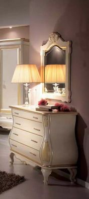 Kommode Luxus Spiegel Klassisch Schlafzimmer Möbel Schränke Kommoden