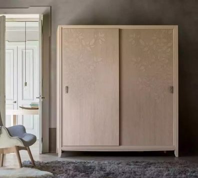 Kleiderschrank Schrank Möbel Schlafzimmer Schränke Holz Einrichtung Beige