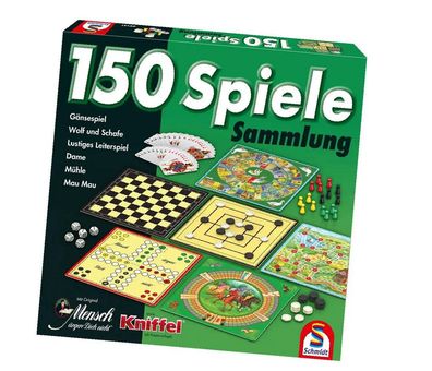 Schmidt Spiele 150er Spielesammlung Brettspiele Gesellschaftspiel Kinder